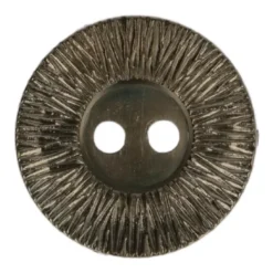 Knoop - geribbelde rand Dark Silver - 30mm