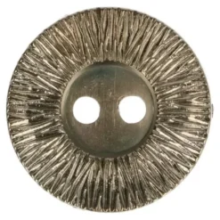 Knoop - geribbelde rand Silver - 25mm
