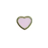 Knoop - Hart op Steel Gold/Pink - 11mm