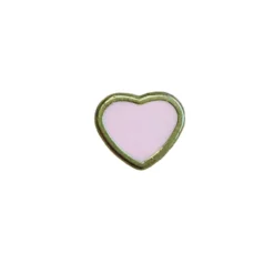 Knoop - Hart op Steel Gold/Pink - 11mm