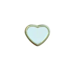 Knoop - Hart op Steel Gold/White - 11mm
