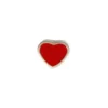 Knoop - Hart op Steel Silver/Red - 11mm