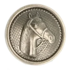 Knoop - Horse old silver - 17mm