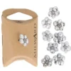 Knoop Milward - bloem antiek zilver 10 stuks - 15mm