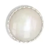 Knoop Milward - dot parel met rand zilver 13mm - 6 stuks