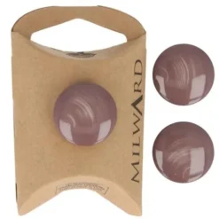 Knoop Milward - Dot rond oud paars 20mm - 3stuks