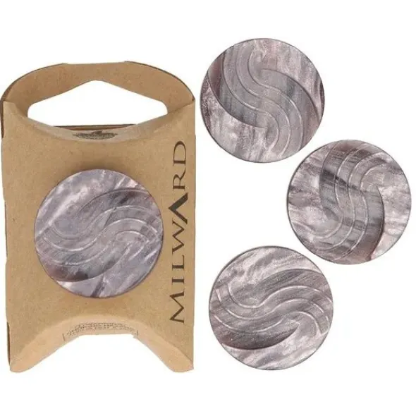 Knoop Milward - dot wave lavendel 27mm - 4 stuks