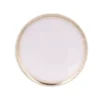 Knoop Milward - dot wit gouden rand 15mm - 4 stuks