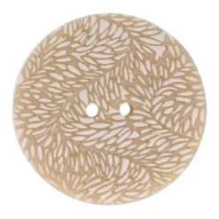 Knoop Milward - 2-gaats Blaadjes wit/beige 4 stuks - 28mm
