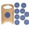 Knoop Milward - 2-gaats gestreept blauw 18mm -10 stuks