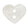 Knoop Milward - 2-gaats glitter hart Zilver 8 stuks - 13mm