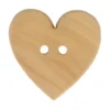 Knoop Milward - 2-gaats hout hart 6 stuks - 18mm