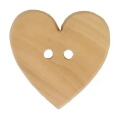 Knoop Milward - 2-gaats hout hart 6 stuks - 18mm