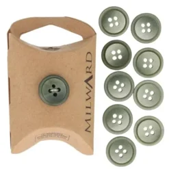 Knoop Milward - 4-gaats ombre groen 15mm - 10 stuks