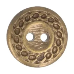 Knoop Milward - 2-gaats oud goud 15mm - 5 stuks