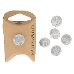 Knoop Milward - Zilver dots 15mm - 6 stuks