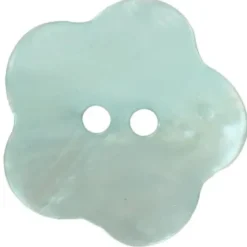 Knoop - parelmoer bloem Light Blue - 15mm
