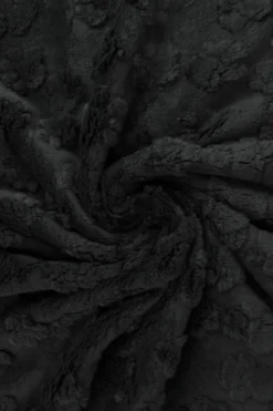 Knuffelfleece - Paw Prints - Black
