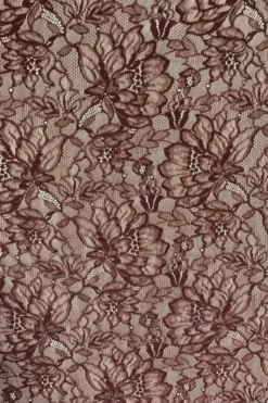 Lace - Big Lillies - Warm Brown