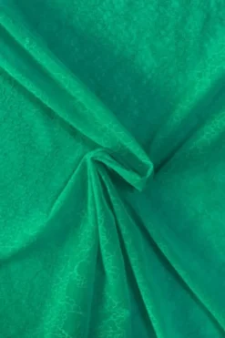 Lace - Bright Emerald Stitched Flowers