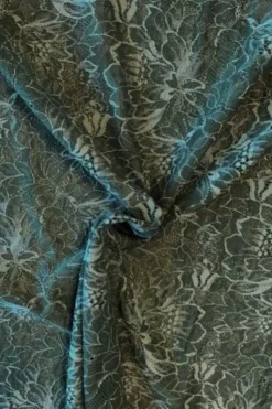 Lace - Dark Green Peony Flowers