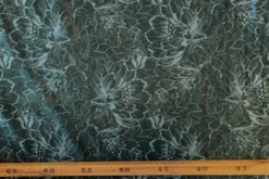 Lace - Dark Green Peony Flowers