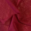 Lace - Dark Red Stitched Flowers