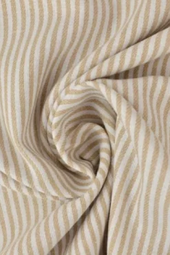 Linnenlook Strepen - Midi Cappuccino