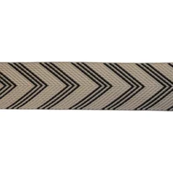 Luxe Tassenband 50mm - Arrow Stripes - Light Taupe