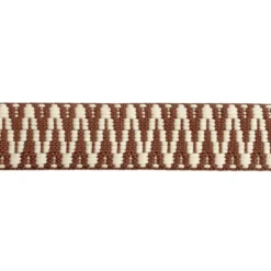 Luxe Tassenband 38mm -Ibiza Zigzag - Brown
