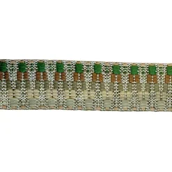 Luxe Tassenband 38mm - Ibiza Zigzag - Forest Green