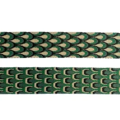 Luxe Tassenband - Peacock - Beige/Green