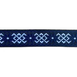 Luxe Tassenband - Snowflake - Blue/Black/White