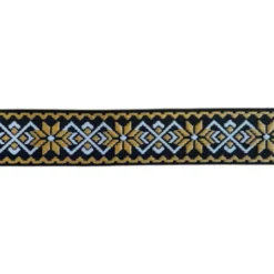 Luxe Tassenband - Snowflake - Ocher/Black/White