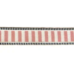 Luxe Tassenband - Stripes - Champagne/Old Pink