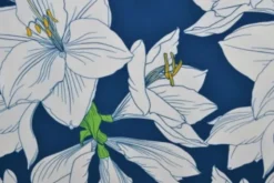 Lycra - Big White Lillies on Dark Petrol