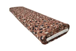 Lycra - Black and Beige Panther Spots on Light Brique