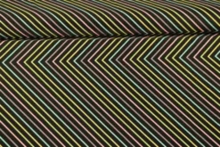 Lycra - Pastel Stripes on Black