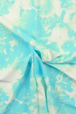 Lycra - Tie Dye Bright Aqua