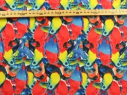 Lycra - Tropical Birds Red