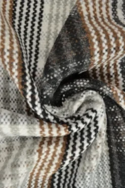 Mantelstof - Classic Squares and Lines Grey/Black/Brown/White