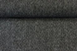 Mantelstof - Fishbone Black/Dark Grey