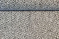 Mantelstof - Fishbone White/Light Grey