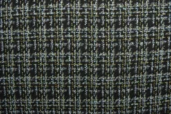 Mantelstof - Graphic Blue/Green/Silver on Black