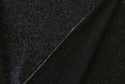 Mantelstof - Melange Black/Shiny Grey