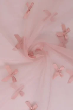 Mesh - Bow Tie - Old Pink