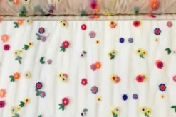 Mesh - Embroidery Colorfull Flowers