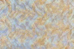 Mesh - Embroidery Feathers - Apricot/White