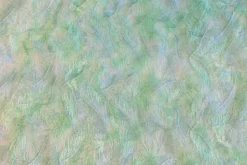 Mesh - Embroidery Feathers - Fresh Green/White