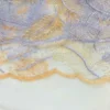 Mesh - Embroidery Feathers - Light Yellow/White
